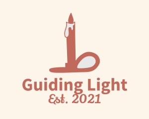 Candle Lamp Light logo design