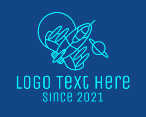 Planetarium - Outer Space Aircraft logo design