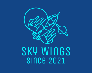 Aircraft - Outer Space Aircraft logo design