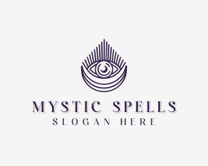 Witchcraft - Holistic Eye Crescent logo design