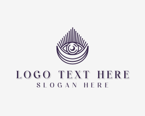 Pagan - Holistic Eye Crescent logo design