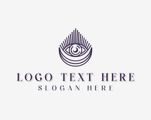 Evil Eye - Holistic Eye Crescent logo design