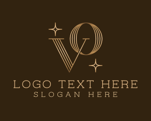 Elegant Letter VO Monogram logo design