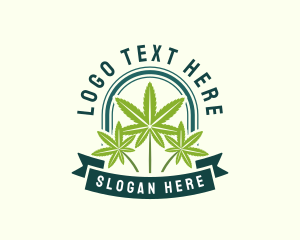 Weed - Cannabis Marijuana Leaf logo design