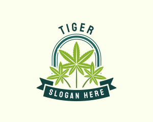 Hash - Cannabis Marijuana Leaf logo design