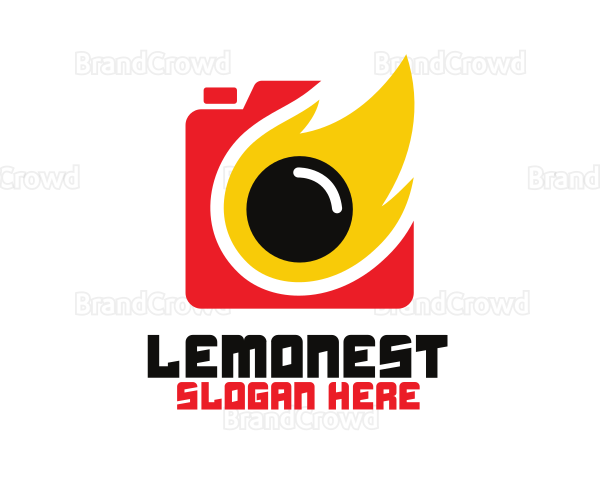 Fire Photography Camera Logo