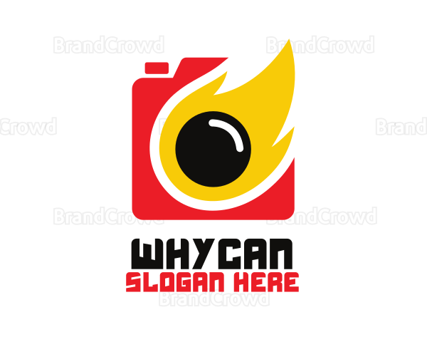 Fire Photography Camera Logo