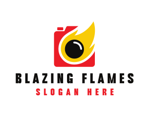 Fire Photography Camera logo design