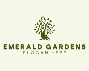 Sustainable Garden Tree logo design