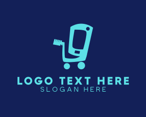 Push Cart - Mobile Phone Shopping logo design