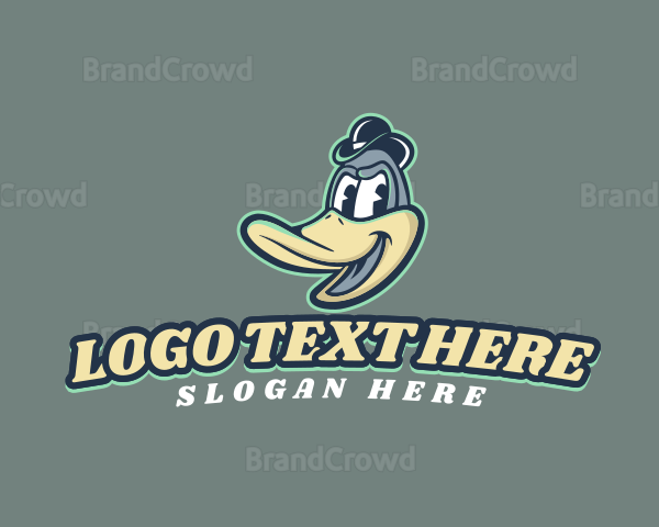 Retro Cartoon Duck Logo