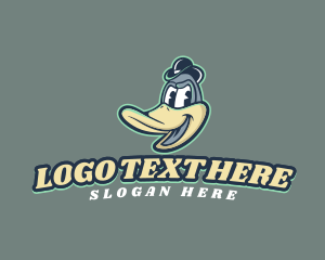 Retro Cartoon Duck Logo