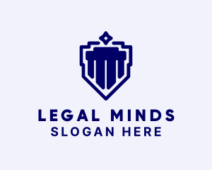 Jurist - Blue Sparkle Column logo design