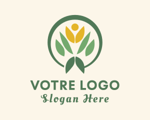 Human Leaf Gardener Logo