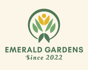 Human Leaf Gardener logo design