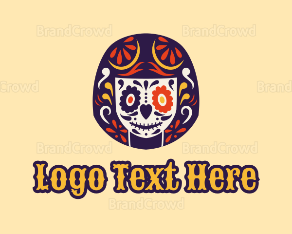 Mexican Calavera Woman Logo