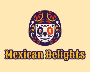 Mexican Calavera Woman logo design