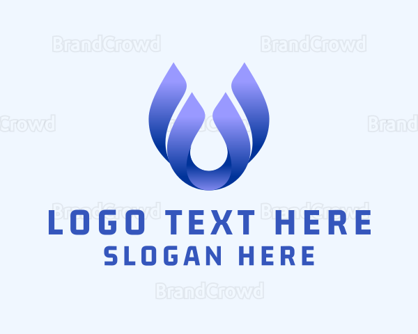 Abstract Water Droplet Logo