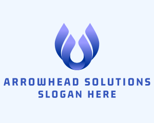 Abstract Water Droplet  logo design