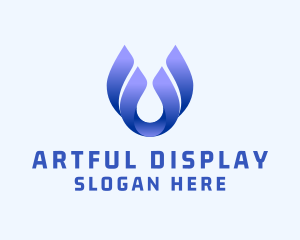 Abstract Water Droplet  logo design