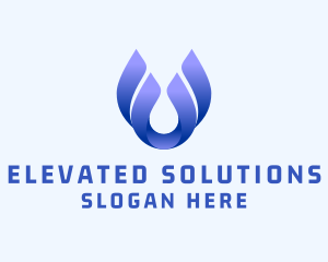 Abstract Water Droplet  logo design