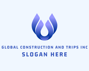 Water Conservation - Abstract Water Droplet logo design