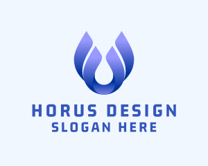 Abstract Water Droplet  logo design