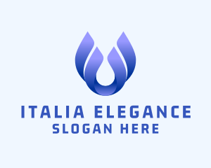 Abstract Water Droplet  logo design