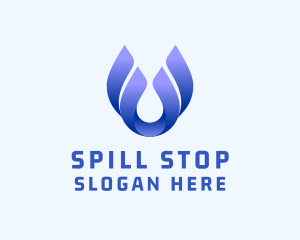 Abstract Water Droplet  logo design