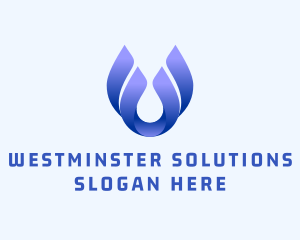 Abstract Water Droplet  logo design