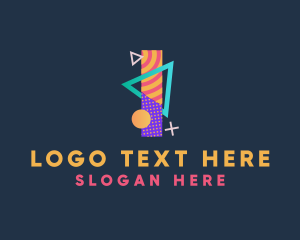 Color - Pop Art Letter I logo design