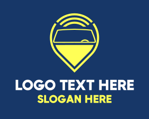 Car - Automotive Car Windshield Location Pin logo design