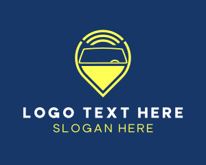 Blue And Yellow - Automotive Car Windshield Location Pin logo design