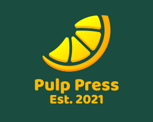 Pulp - Orange Fruit Slice logo design