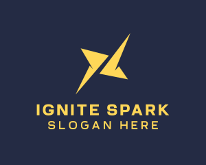 Spark - Yellow Digital Spark logo design