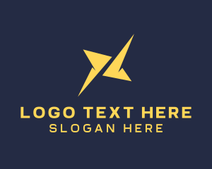 Electrical Energy - Yellow Digital Spark logo design