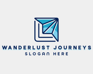 Paper Plane - Delivery Logistics Plane logo design