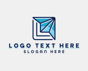 Courier - Delivery Logistics Plane logo design