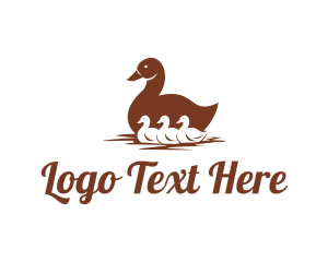 Veterinary - Floating Bird Ducks logo design
