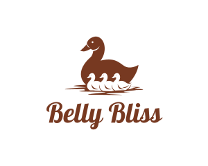 Floating Bird Ducks logo design