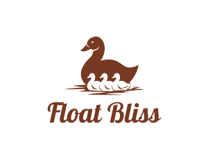 Floating Bird Ducks logo design