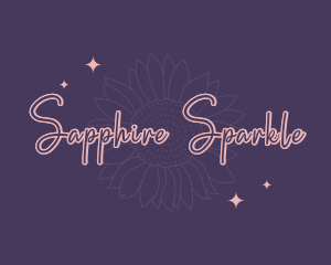 Flower Sparkle Signature logo design