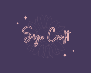 Flower Sparkle Signature logo design