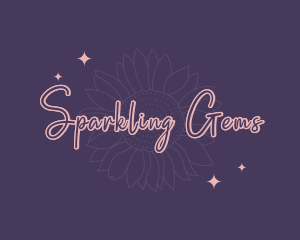 Flower Sparkle Signature logo design