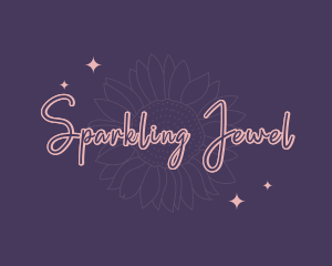 Flower Sparkle Signature logo design