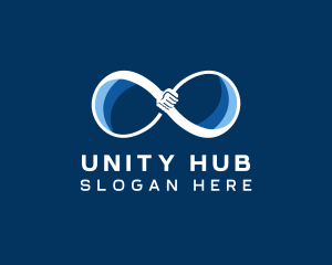 Handshake Infinity Unity logo design