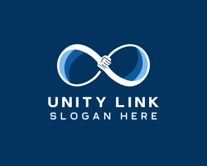 Handshake Infinity Unity logo design