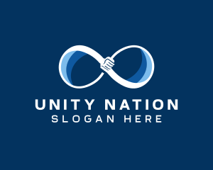 Handshake Infinity Unity logo design