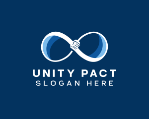 Agreement - Handshake Infinity Unity logo design