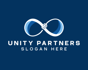 Handshake Infinity Unity logo design